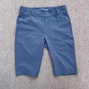 Uja Womens Golf Shorts Size 2 Gray Stretch Dri Fit Knee Length